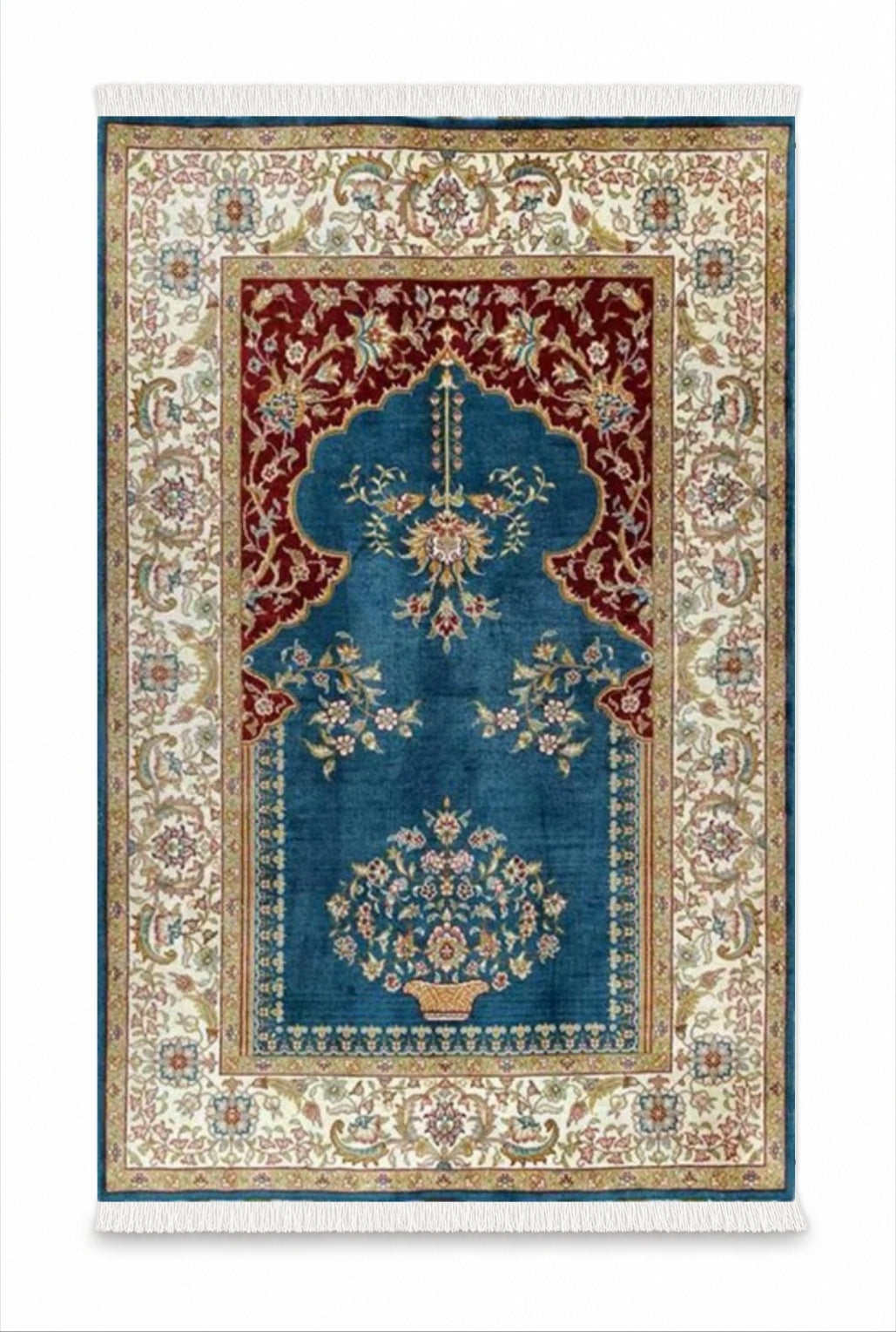 Azure Imperial Medallion - Velvet Prayer Mat