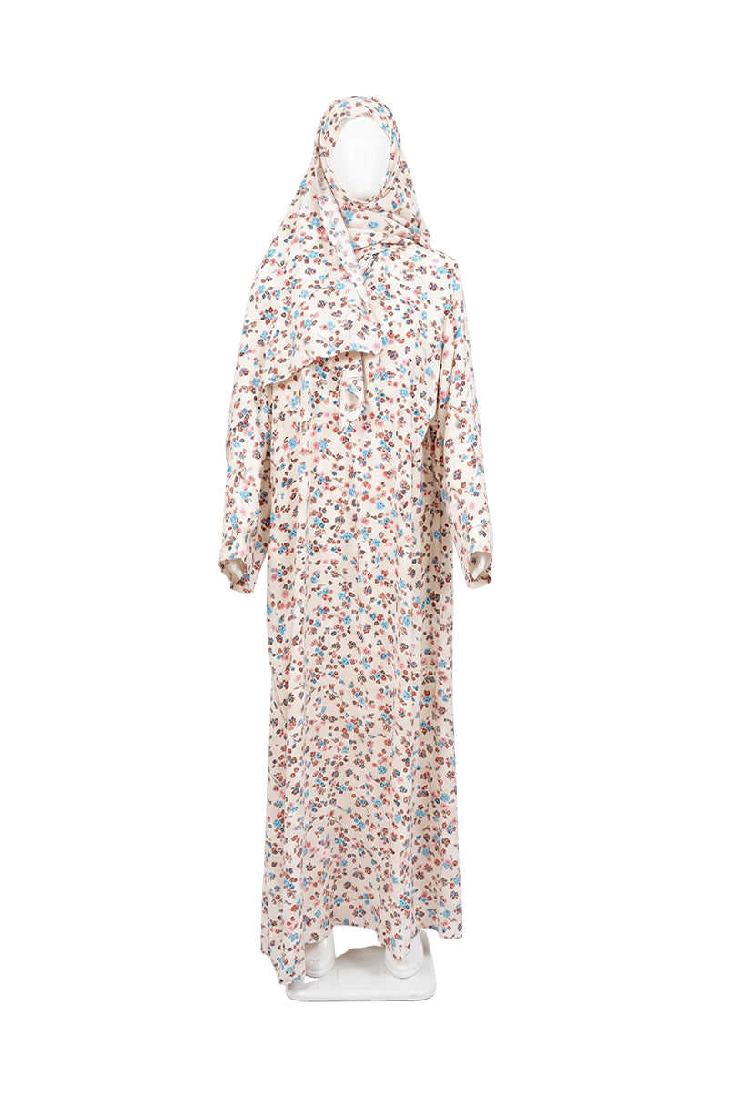 Peach and Azure Bloom - Prayer Dress