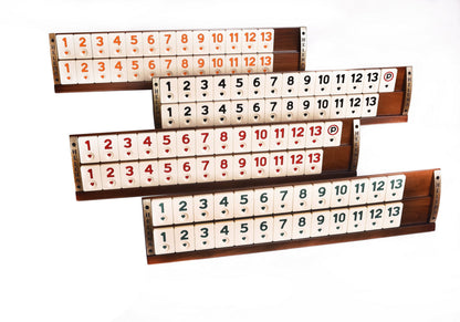 Wooden Oval Rummy Board Game Set