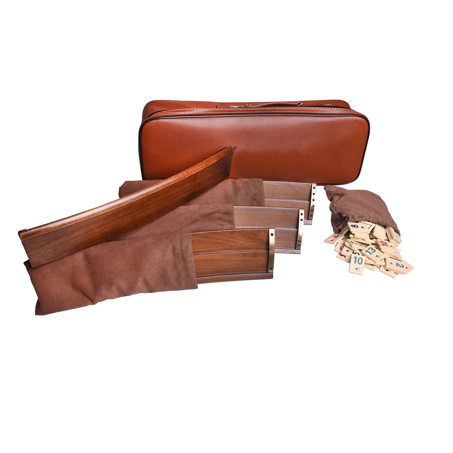 Wooden Oval Rummy Board Game Set