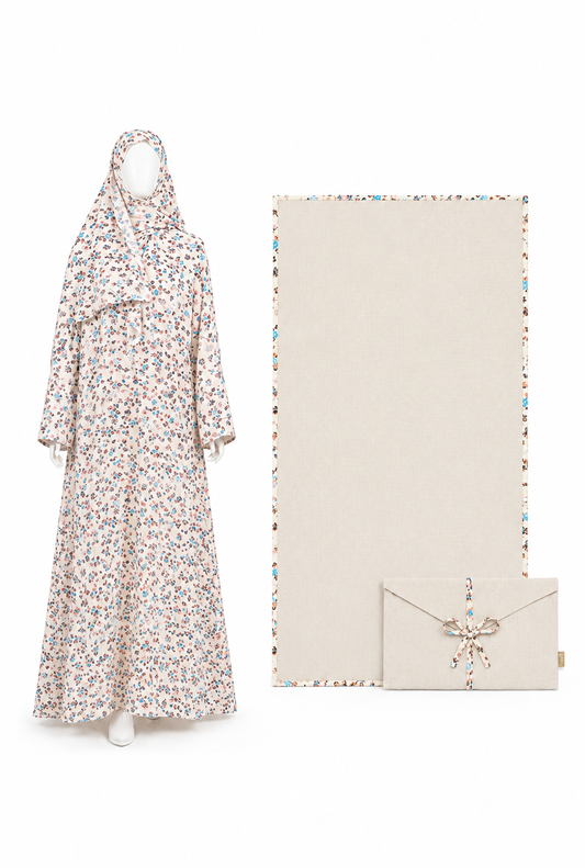Peach and Azure Bloom - Prayer Dress (Set of 3)