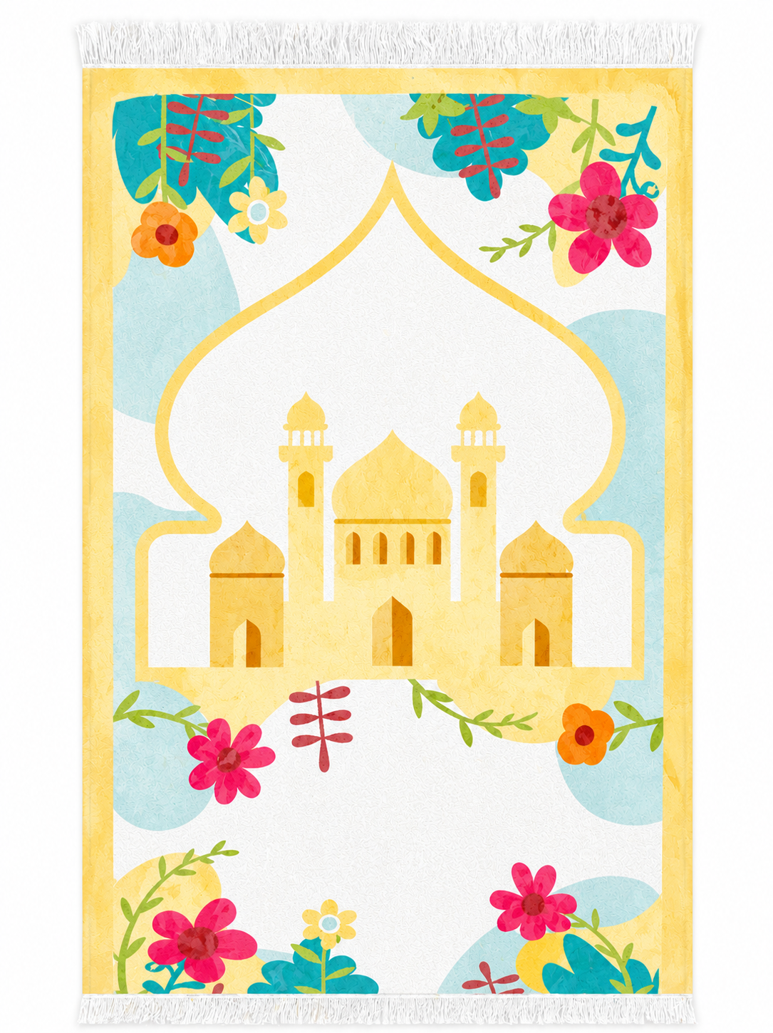 Blooming Mosque Garden Kids Prayer Mat