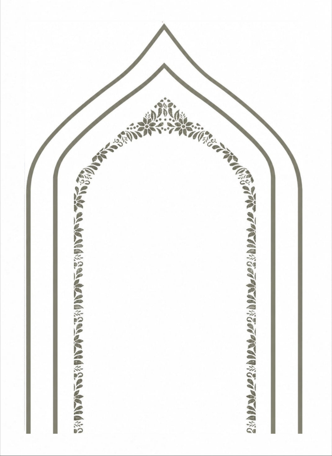Sage Leaf Arch prayer mat from Masra with a bamboo top layer