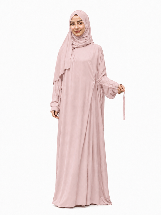 Safa Turkish Cotton Prayer Dress - Light Peach