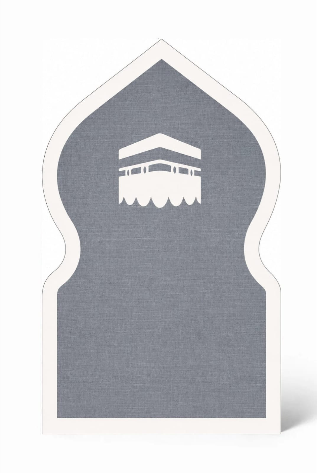 Silver Kaaba prayer mat from Masra with a bamboo top layer