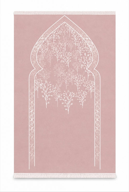 Blush Lace Arch prayer mat from Masra