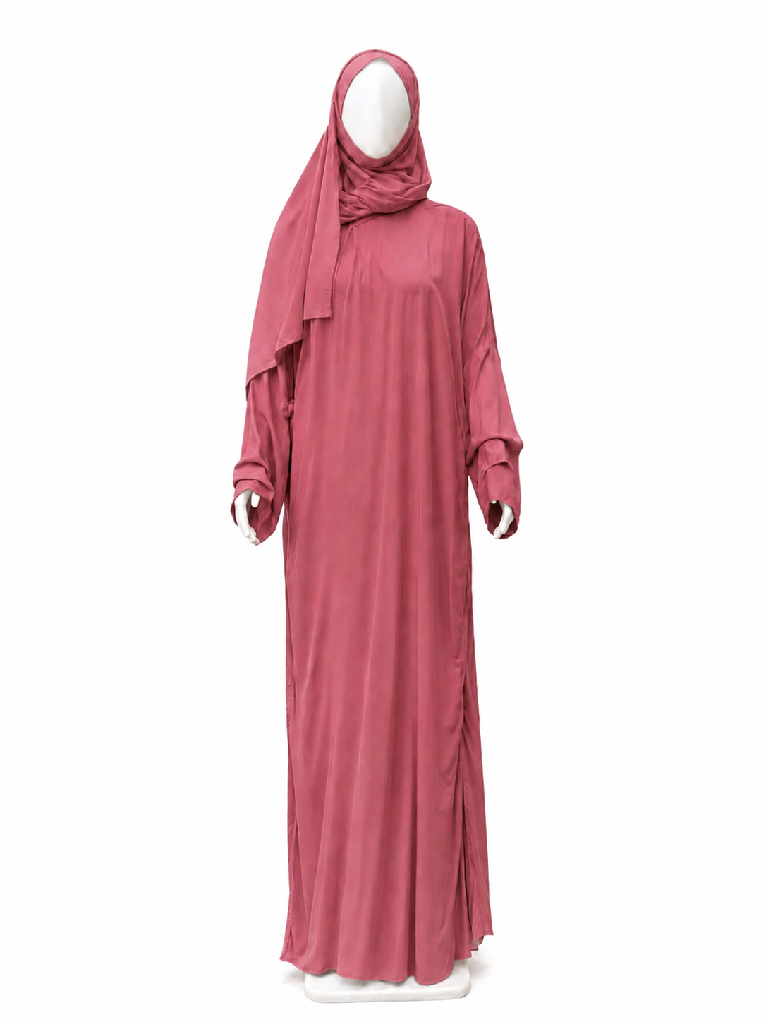 Safa Turkish Cotton Prayer Dress - Dark Pink