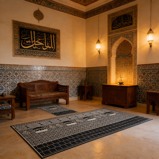 Luxurious Velvet Prayer Mat for 5 Person(Ds07)