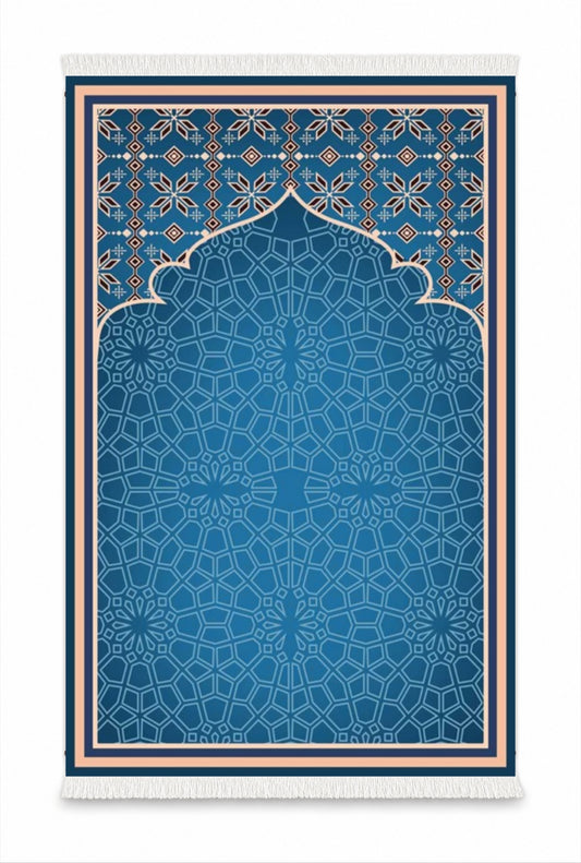 Blue Mosaic Dome prayer mat from Masra