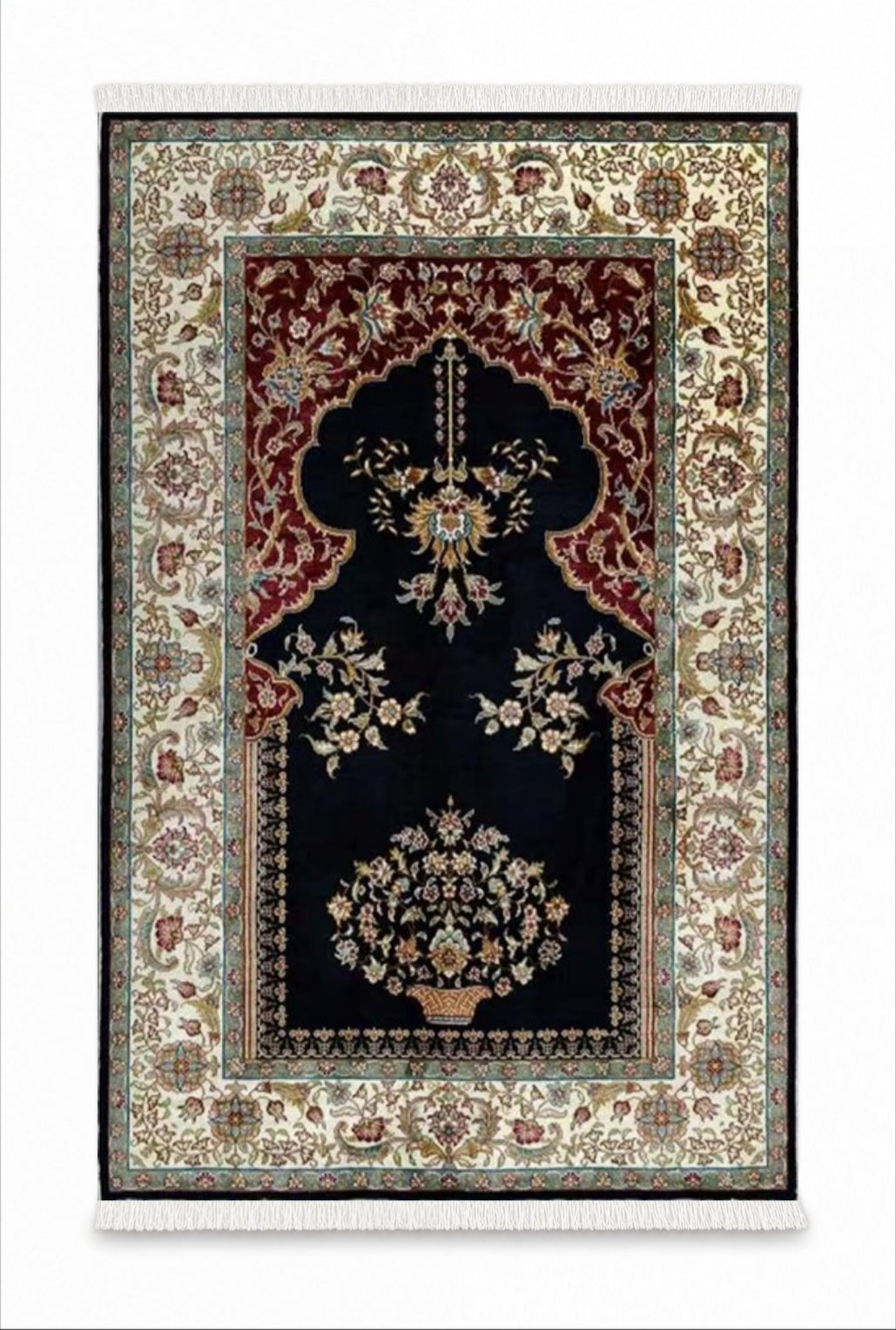 Black Imperial Medallion - Velvet Prayer Mat